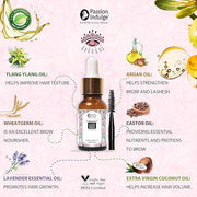 Eyelash Growth Serum | Organic Eyebrow Serum, Reduces thinning of lash & brow Infused with Castor Oil | Helps regrowth Nat...