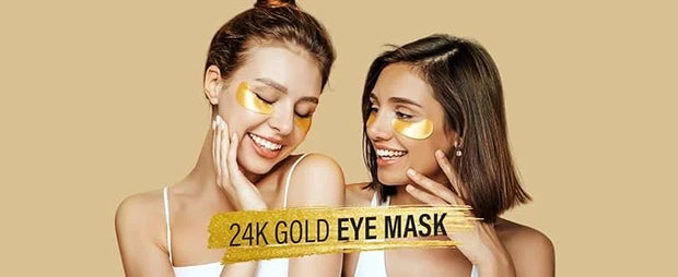 24K Gold Eye Patches Collagen Anti-Wrinkle Anti-Aging Beauty & Personal Care Dark Circles & Puffiness Brightener Rejuvenat...