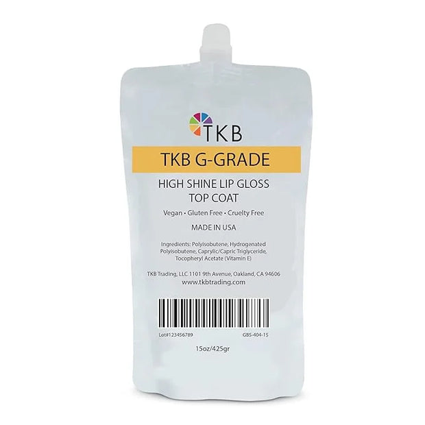 TKB High Shine Lip Gloss Top Coat (G-Grade)| Lip Oil, High Shine, Ready To Wear Clear Lip Gloss, DIY Lip Gloss, Mineral Oi...