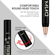 evpct 2Pcs Cream Eye Shadow Brightener Sticks Set for Eyes, Caramel Matte Pencil Eye shadow Applicator Stick Pen Palette M...