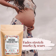 Organic Cocoa Butter Raw Unrefined - Food Grade USDA Certified - for Scars, Stretch Marks Cream - 100% Cocoa Butter Raw Or...
