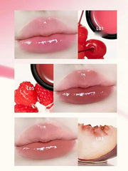 1 PC Macaron Canned Lip Essence High Glossy Lip Jelly, Mirror Effect Lip Glaze Mirror Effect Lip Balm, Moisturizing & Plum...