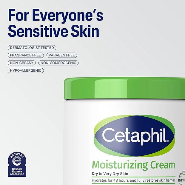 Cetaphil Face & Body Moisturizer, Hydrating Moisturizing Cream for Dry to Very Dry, Sensitive Skin, NEW 20 oz, Fragrance F...