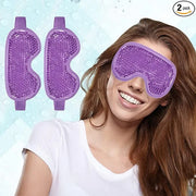 2 PCS Ice Eye Mask Reusable Hot Cold Therapy Gel Bead Eye Mask for Puffiness/Dark Circles/Eye Bags/Dry Eyes/Headaches/Migr...