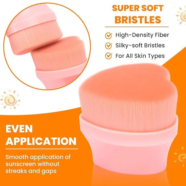Sunscreen Applicator for Kids, Travel Size and Portable Sunblock Buddy Brush Set, Buddies Sunscreen Applicator with Cleani...