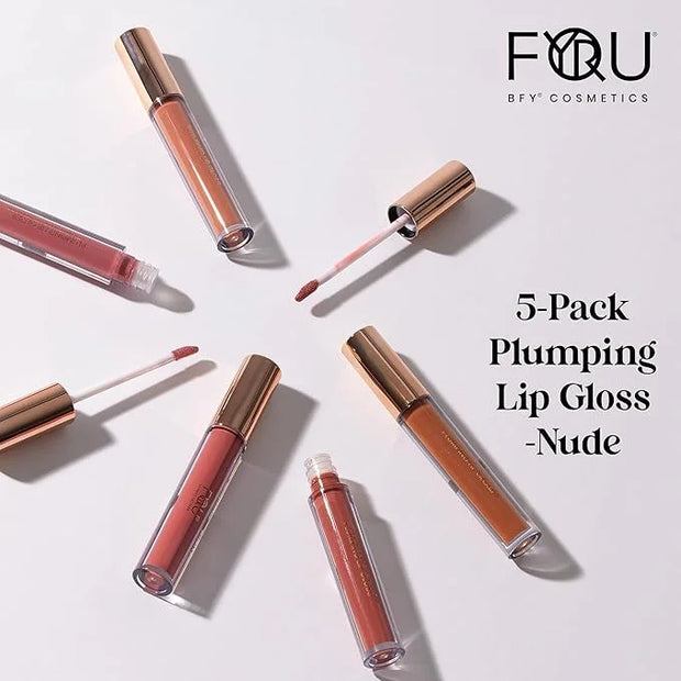 BFY Cosmetics 5-Pack Plumping Lip Gloss - Nude - Product Image