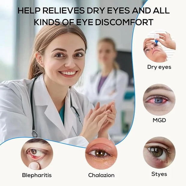 Heated Eye Mask for Dry Eyes, 5-Speed Timed Temperature Control, Digital Countdown, Warm Eye Compresses, Relieves Dry Eye ...