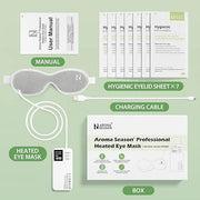 Aroma Season Vibrating Heated Eye Mask for Dry Eyes, 3000mAh Cordless Warm Eye Compress for Stye, Blepharitis, Rechargeabl...
