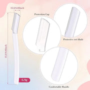 Lasnten 6Pcs Dermaplane Razor Eyebrow Facial Razor for Women Men Single Blade Multipurpose Eyebrow Trimmer Skin Hair Remov...
