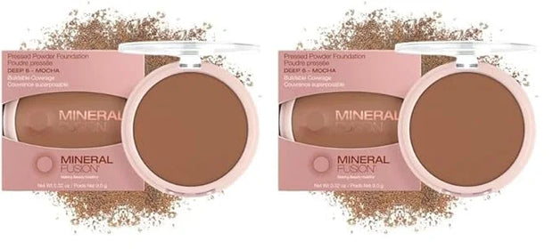 Mineral Fusion Pressed Powder Foundation, Deep 6, 0.32 Ounce (Pack of 2) - Product Image