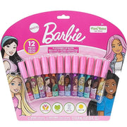 Barbie 12 Piece Plant Based Lip Gloss, Girls Party Favors, First Makeup Set for Girl, Perfect for Parties, Sleepovers, and...