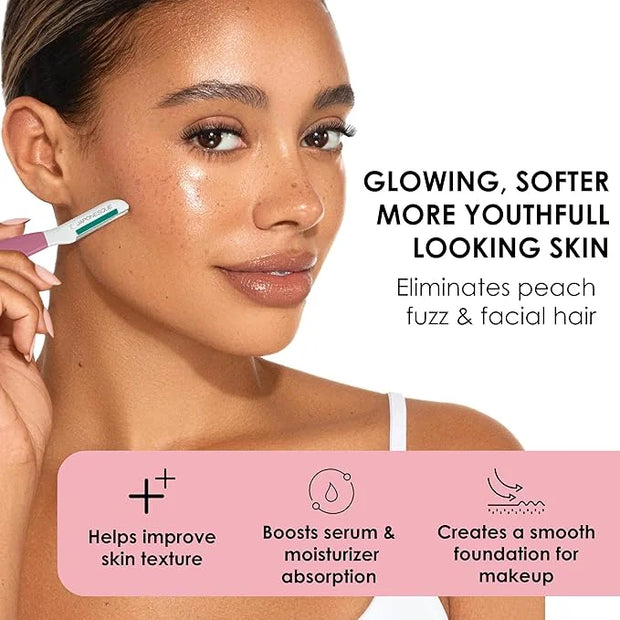 Japonesque Dermaplaner with Soothing Aloe Comfort Strip - Facial Dermaplane Razor, Skin Tool with Ultra Precision Blade fo...