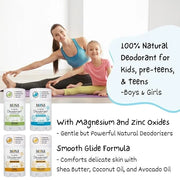 MONA UNSCENTED 100% Natural Deodorant for Kids, Preteens & Teens | Hypoallergenic & Vegan | No Baking Soda, Synthetic Scen...