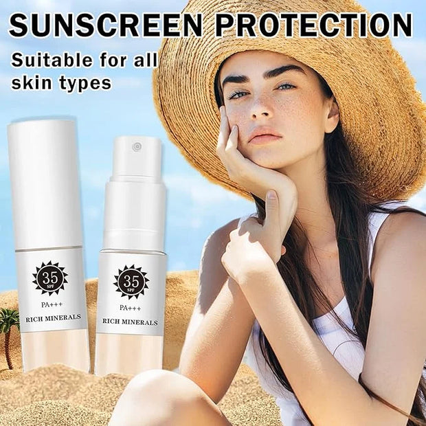 AWCCXMYM Sunscreen Powder Setting Powder SPF 35 Mineral Full Coverage Scalp Sunscreen Setting Spray Powder Makeup for Hair...