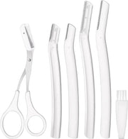 Dermaplaning Tool Set – Facial Razor for Women & Men with Eyebrow Trimmer – Exfoliating Facial Shaver for Peach Fuzz Remov...