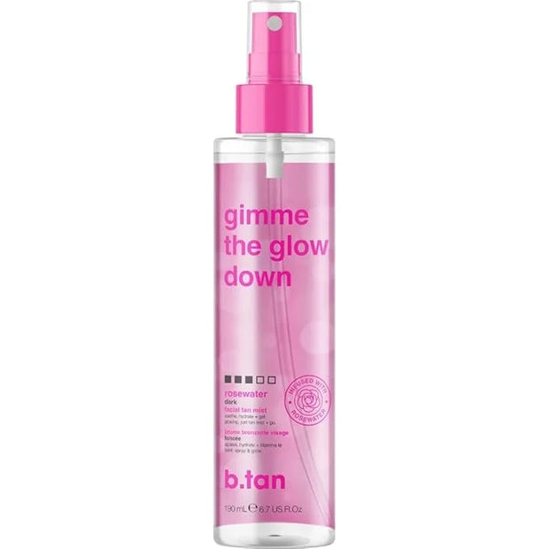 b.tan Clear Face Tan Mist | Gimme The Glow Down - Best Facial Tanner Spray, Gradual Bronzing Sunless Tanning Water, Infuse...
