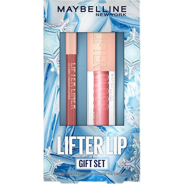 MAYBELLINE Lifter Gloss and Lifter Liner Makeup Gift Set, Lip Gloss and Lip Liner in Shades Petal and Line Leader - Produc...