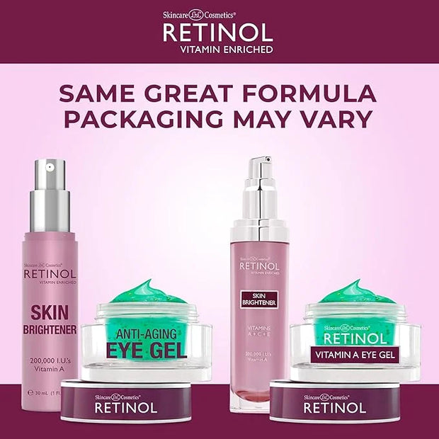 Retinol Eye Gel - Reduces Puffiness & Dark Circles, Restores Elasticity Skin Brightener – Skin Tone Corrector - Minimizes ...
