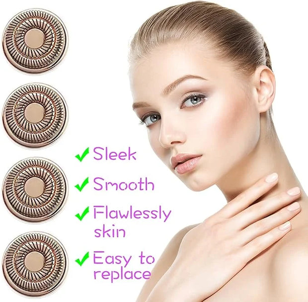 Replacement Heads for Flawless Generation 2, Facial Hair Removal Replacement Heads for Women, Compatible with Finishing Fl...