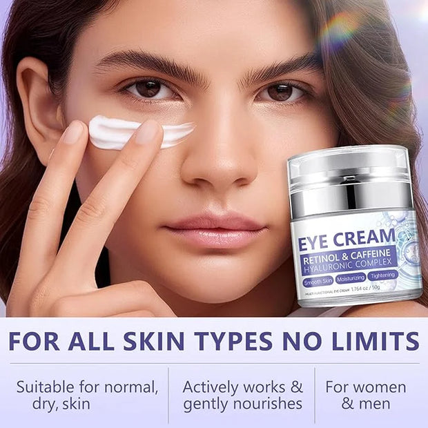Caffeine Eye Cream for Dark Circles and Puffiness, Retinol Eye Cream for Anti-Aging & Wrinkles, Firming & Repair Under Eye...