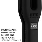 Hot Tools Pro Artist Black Gold Double Straight Dual Plate Hair Straightener | Faster Styling and Reduced Damage - Product...