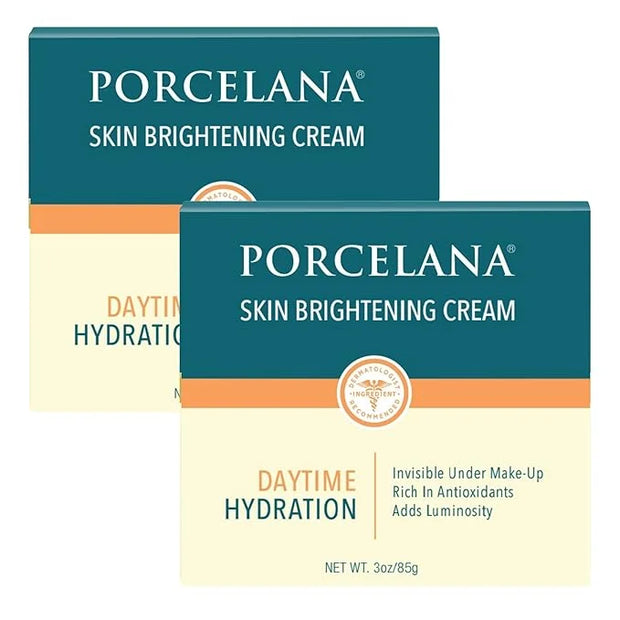 Porcelana Daytime Hydration Skin Lightening Cream For Face & Body [New Formula] - Fades Dark Spots & Evens Skin Tone - Moi...