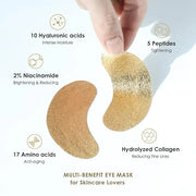 Sweet Dreams Collagen Glow Gold Eye Masks under eye patches for puffy eyes + Sweet Dreams Vanilla Lip Mask - Product Image