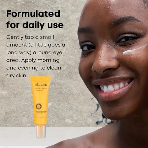 BOLDEN Bright & Firm Eye Cream | Under Eye Cream for Dark Circles & Puffiness | Hydrates and Improves Wrinkles | Fragrance...