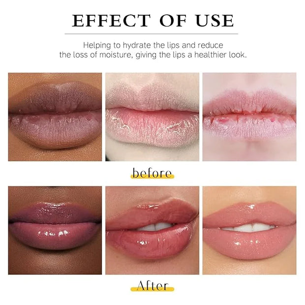 Hydrating Lip oil for women - clear lip gloss oil, Plumping Lip Oil for Dry Lip and Lip Care, Non-Sticky Long Lasting Lip ...