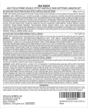 ISA KNOX AGE FOCUS PRIME Double Effect Ampoule Toner, PRIME Wrinkle For All Serum & PRIME Eye For All Cream (177 ml/5.99 f...