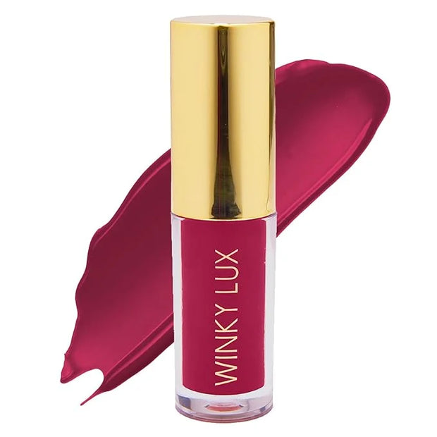 Winky Lux Very There Lip Oil, Hydrating Berry Tint with Jojoba Oil, Non-Sticky Glossy Lip Oil, Tinted Red Gloss for Juicy ...