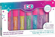 3C4G Days of the Week Lip Gloss Set for Girls - 7 Pack Kids Lip Gloss Kit for Girls, Tweens & Teens - Clear Flavored Lip G...
