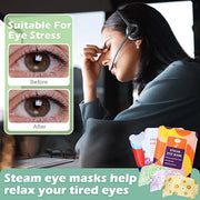 48 Packs Steam Eye Mask Disposable Self Heating Eye Mask for Dry Eyes Spa Warm Sleep for Home Office Travel Eyestrain Reli...