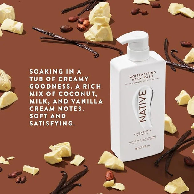 Native Moisturizing Body Wash Contains Naturally Derived Ingredients | for Women & Men, Sulfate, Paraben, & Dye Free Leavi...