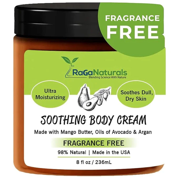 RaGaNaturals Natural Moisturizing Cream - Body & Face Moisturizer for Dry to Very Dry, Sensitive Skin - Unscented Body Cre...