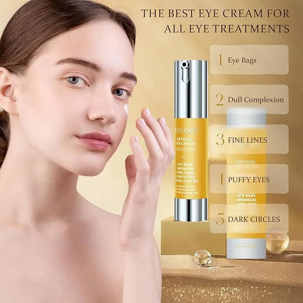 Retinol Under Eye Cream - Eye Cream for Dark Circles and Puffiness, Eye Bags, Wrinkles Fine Lines Skin Care Hydrates & Lif...
