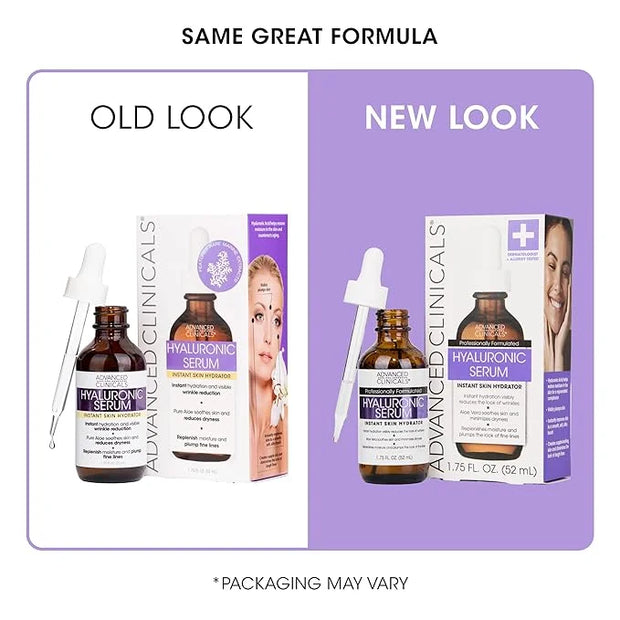 Advanced Clinicals Hyaluronic Acid Serum For Face | Moisturizing Facial Skin Care Products | Hydrating Serum For Face Help...