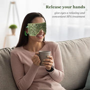 Jade Eye Mask,Large Facial Cooling Mask with Green Ear Strings 100% Real Jade for Hot & Cold Therapy,Green Jade Facial Eye...