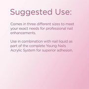 Young Nails Acrylic Cover Powder - Self-Leveling Acrylic Nail Powder, Clear Nude Pink White Acrylic Powder for Nail Extens...