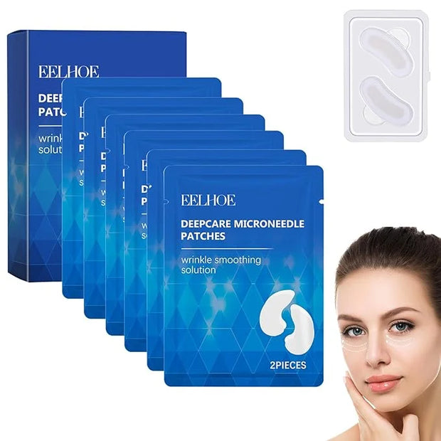 6 Picecs Malora Microglow Eye Patches,Hyaluronic Patchess for Under,Malora Under EyePatches for Wrinkles,Reduces Puffiness...