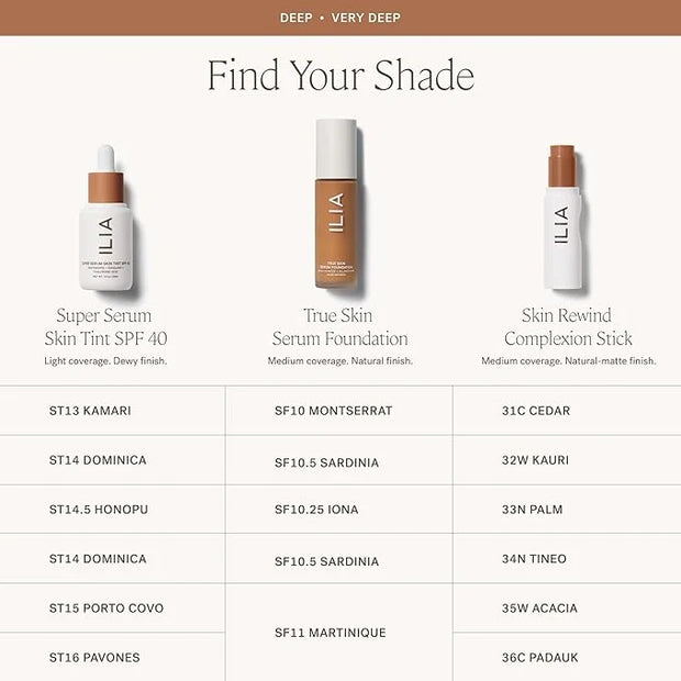 ILIA - Skin Rewind Complexion Stick - Foundation + Concealer + Skincare | Non-Toxic, Vegan, Cruelty-Free, Clean Makeup (35...