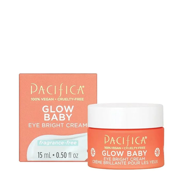 Pacifica Glow Baby Face Lotion & Eye Cream Set of 2 – Brightening Vitamin C Moisturizer + Depuffing Eye Cream with Caffein...