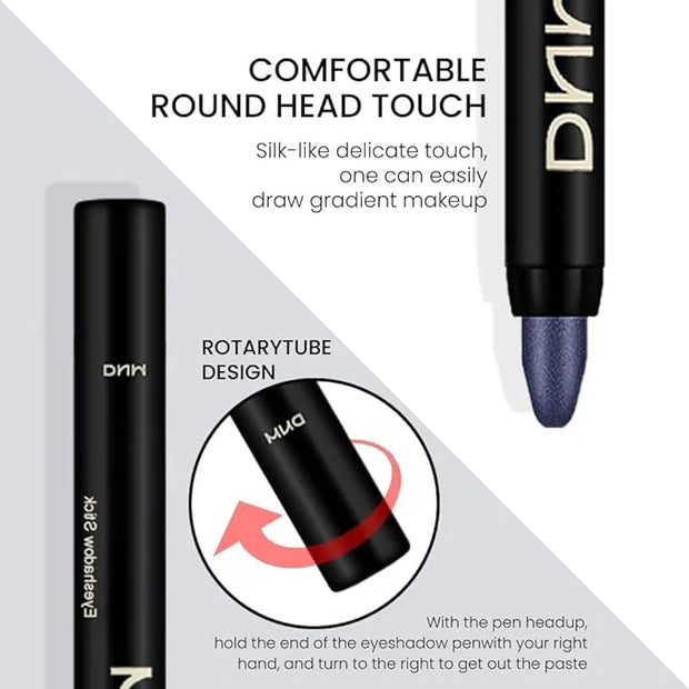Kaely 2Pcs Cream Eyeshadow Sticks Set for Eyes Waterproof,Midnight Blue Shimmer Eye shadow Stick Pencil Pen Bulk sombras e...