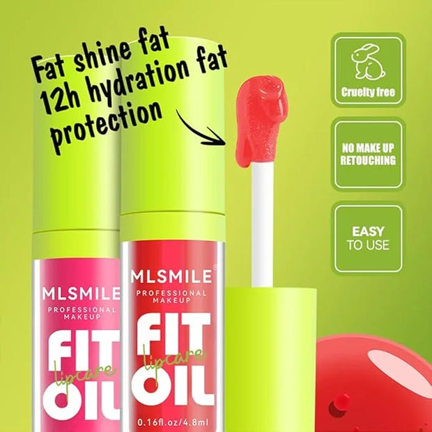 4 Colors Lip Oil Lip Glaze, Hydrating Lip Glow Oil Fit Oil Lip Care, Shiny Transparent Lip Gloss Plumping,Long Lasting Nou...