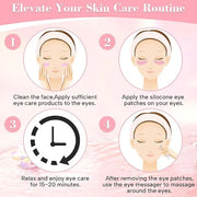 2 Pairs Under Eye Patches Eye Mask Silicone - Reusable Eye Patches Eye Wrinkle Patches, Plump Fine to Reduce Lines & Wrink...