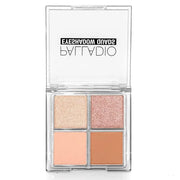 Palladio Eyeshadow Quads, Velvety Pigmented Blendable Matte, Metallic & Shimmer Finishes, Creamy Formula, Four Way Quad Ey...