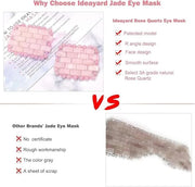 ideayard Rose Quartz Eye Mask, Mini Eye Mask Natural Quartz Mask for Eliminate Wrinkles Puffiness (Rose quartz-2) - Produc...