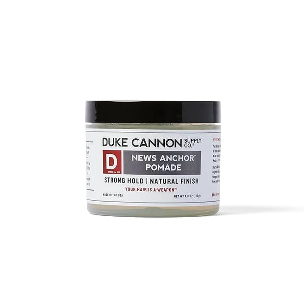 Duke Cannon Supply Co. - News Anchor Pomade, Sandalwood and Citrus Hints (4.6 oz) Natural Matte, Medium-to-Strong Hold Pom...
