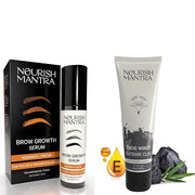Nourish Mantra Eyebrow Growth Serum 10 ml and Ratrani Moroccan Lava Face Wash 100 ml - Product Image
