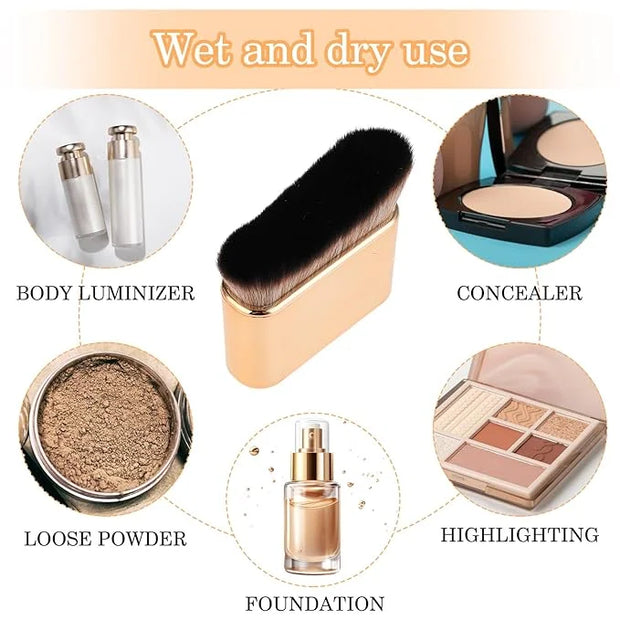 Self Tan Brush Soft Body Makeup Brush Portable Self Tanning Brush Self Tanner Face Brush Kabuki Foundation Brush for Body ...